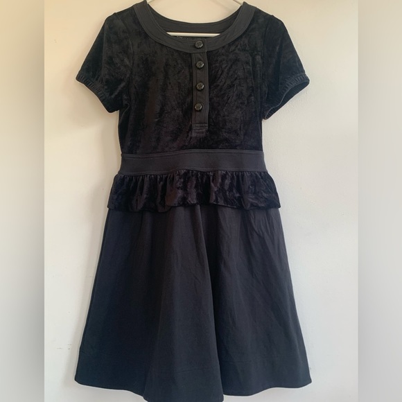 MARC BY MARC JACOBS black velvet and cotton mini dress . New with tag . Size S - Picture 9 of 11